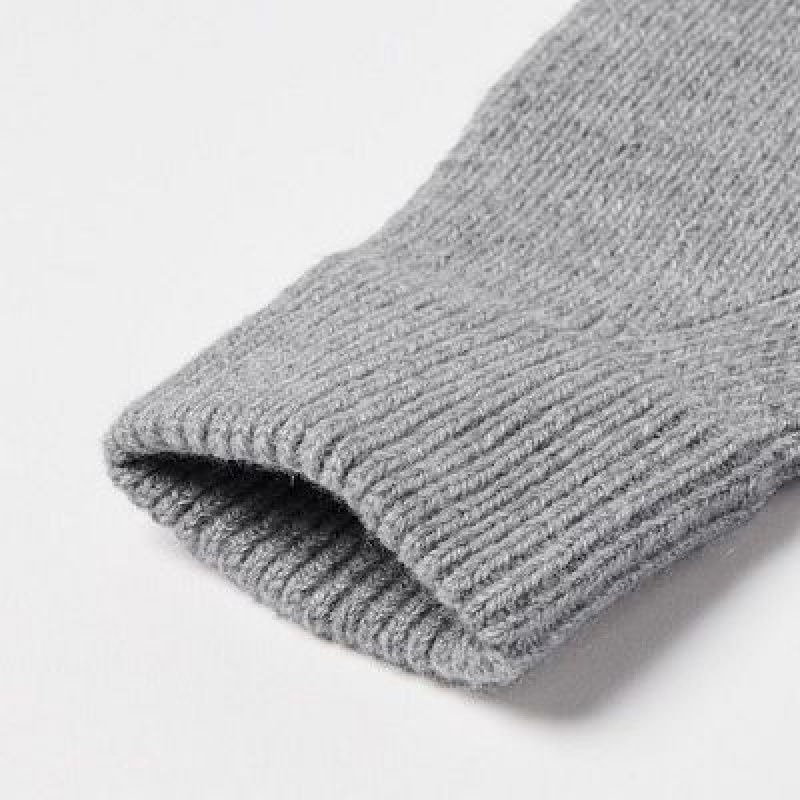 Grey Uniqlo HEATTECH Knitted Women Gloves | 9787749