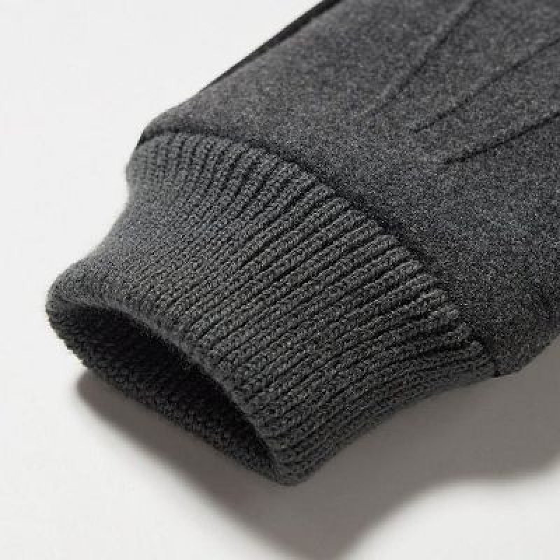 Grey Uniqlo HEATTECH Lined Faux Wool Women Gloves | 328660