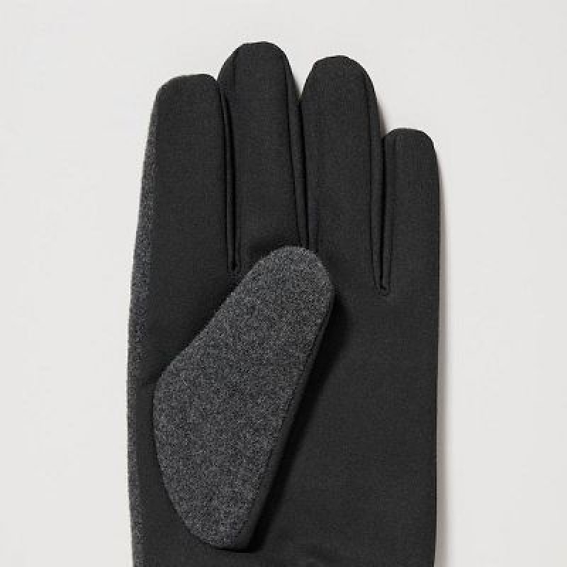 Grey Uniqlo HEATTECH Lined Faux Wool Women Gloves | 328660
