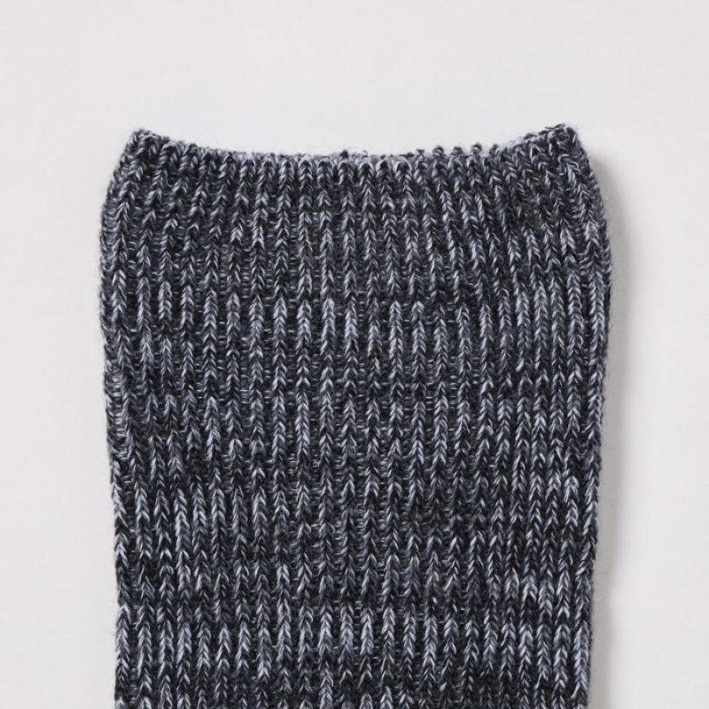 Grey Uniqlo HEATTECH Loose Ribbed Women Socks | 9206544