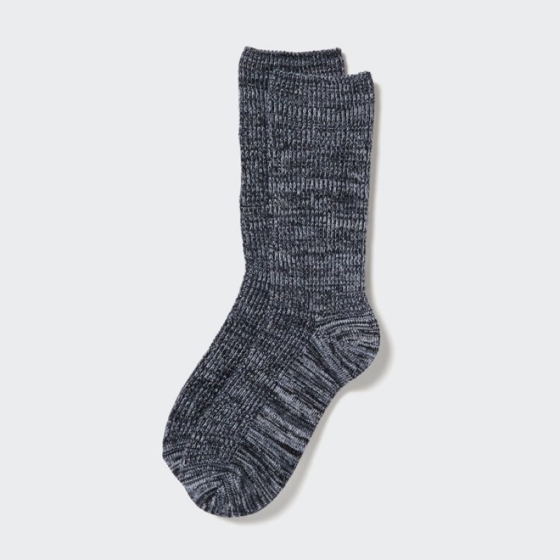 Grey Uniqlo HEATTECH Loose Ribbed Women Socks | 9206544