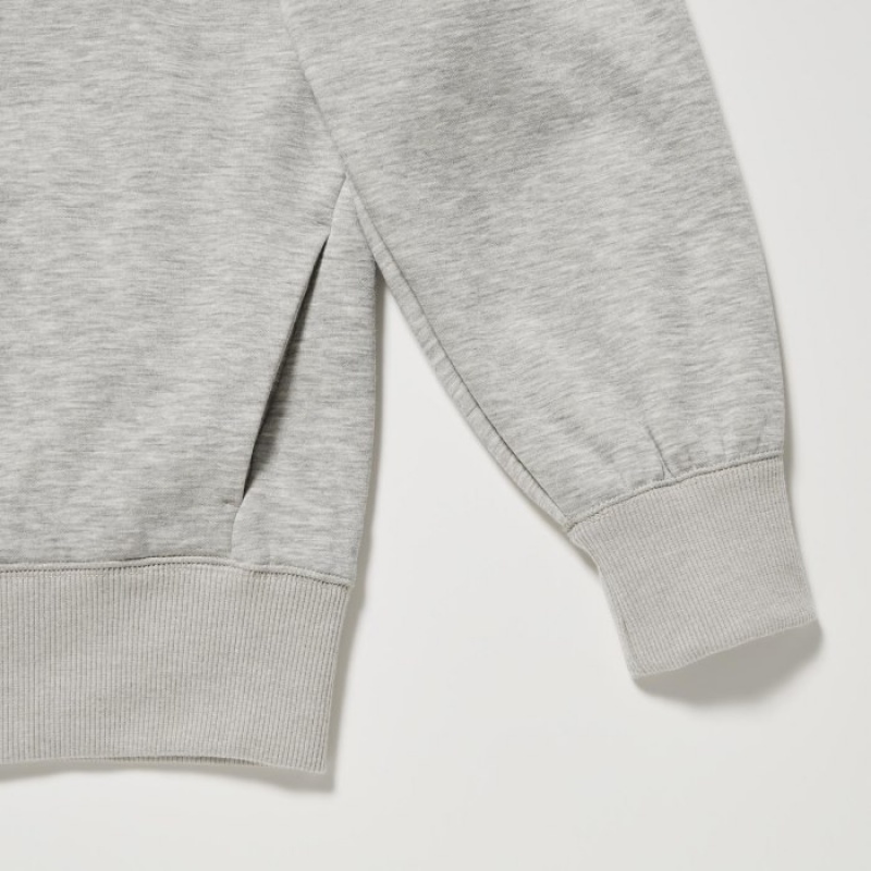 Grey Uniqlo HEATTECH Pile-Lined Sweat Full-Zip Women Hoodie | 1223704