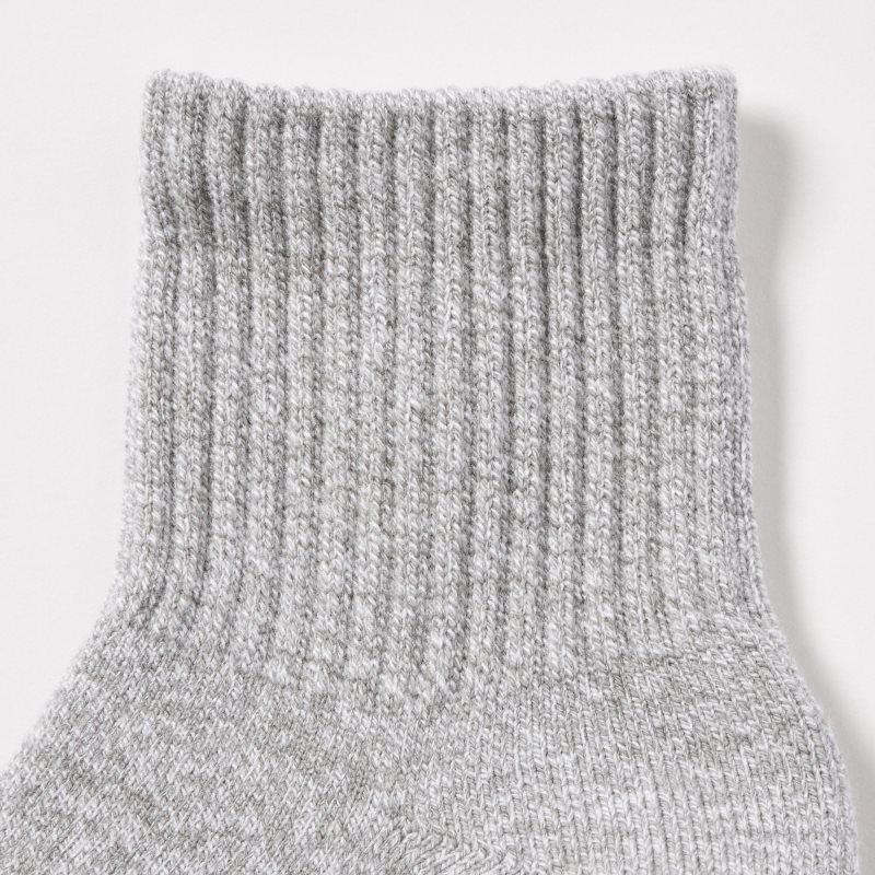 Grey Uniqlo HEATTECH Pile Half Men Socks | 8698003