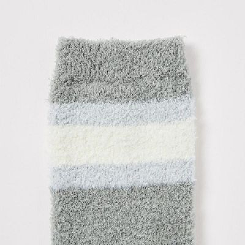 Grey Uniqlo HEATTECH Soft Fluffy Women Socks | 5763860
