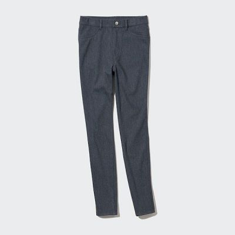 Grey Uniqlo HEATTECH Ultra Stretch High-Rise Women Leggings | 9774652