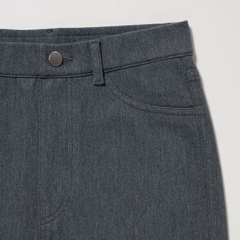 Grey Uniqlo HEATTECH Ultra Stretch High-Rise Women Leggings | 9774652