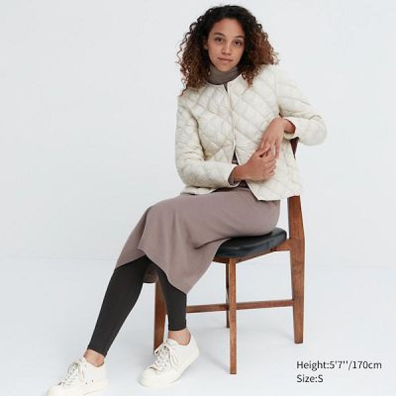 Grey Uniqlo HEATTECH Women Leggings | 4744958