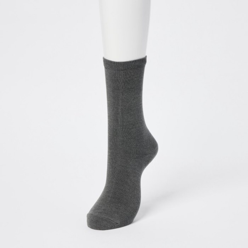 Grey Uniqlo HEATTECH Women Socks | 6084776