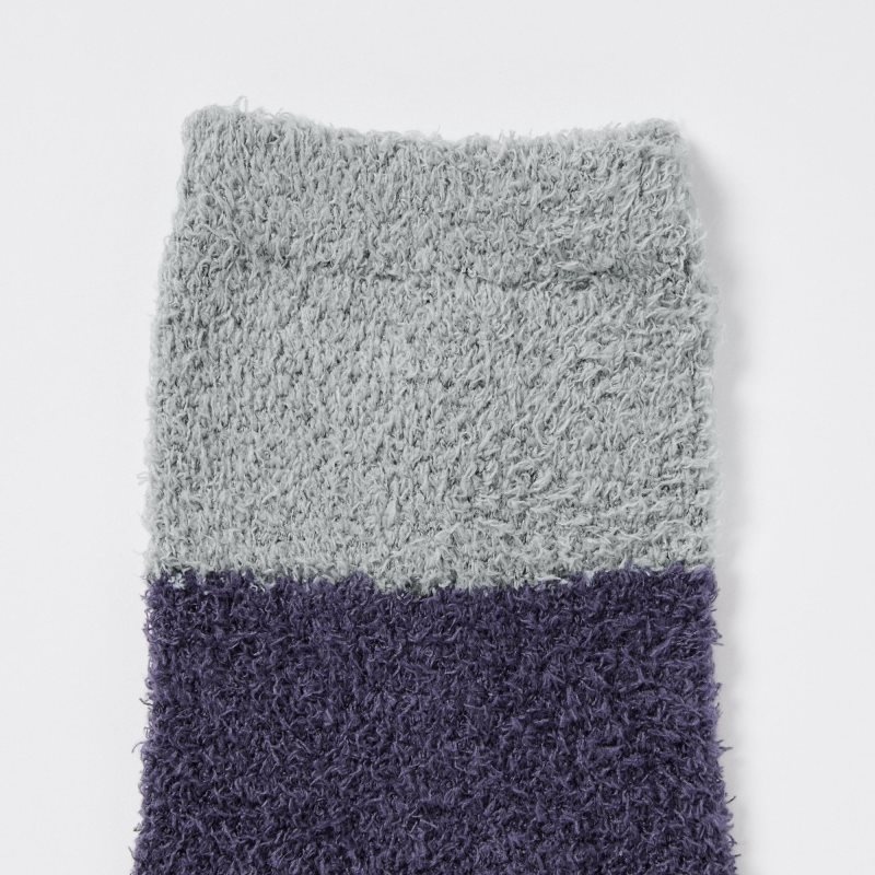 Grey Uniqlo Heattech Fluffy Men Socks | 7790133