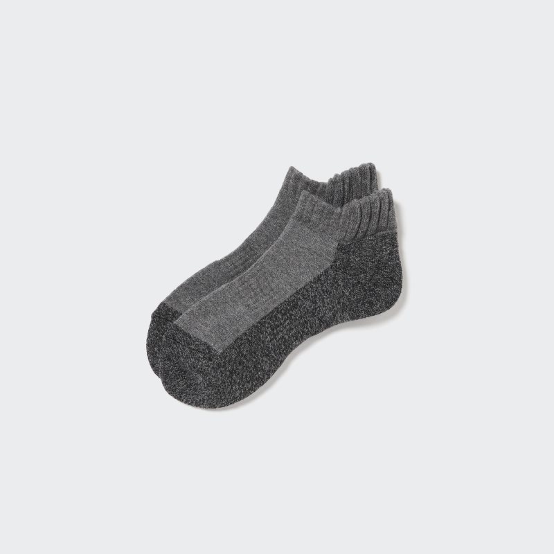 Grey Uniqlo Heattech Short Men Socks | 3580972