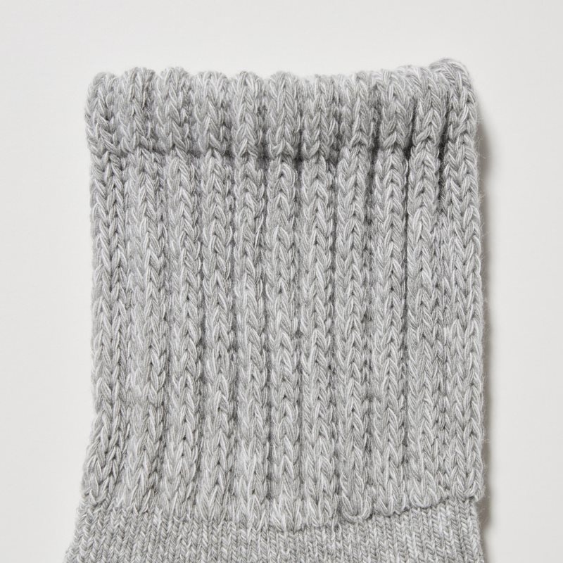 Grey Uniqlo Heattech Soft Pile Heather Men Socks | 5075177