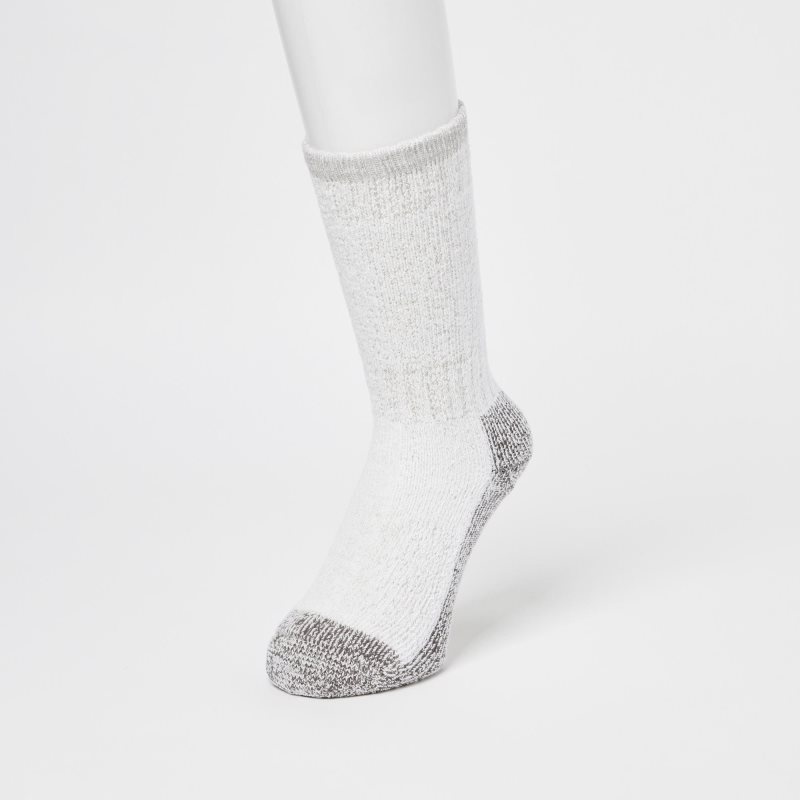Grey Uniqlo Heattech Soft Pile Heather Men Socks | 9387135