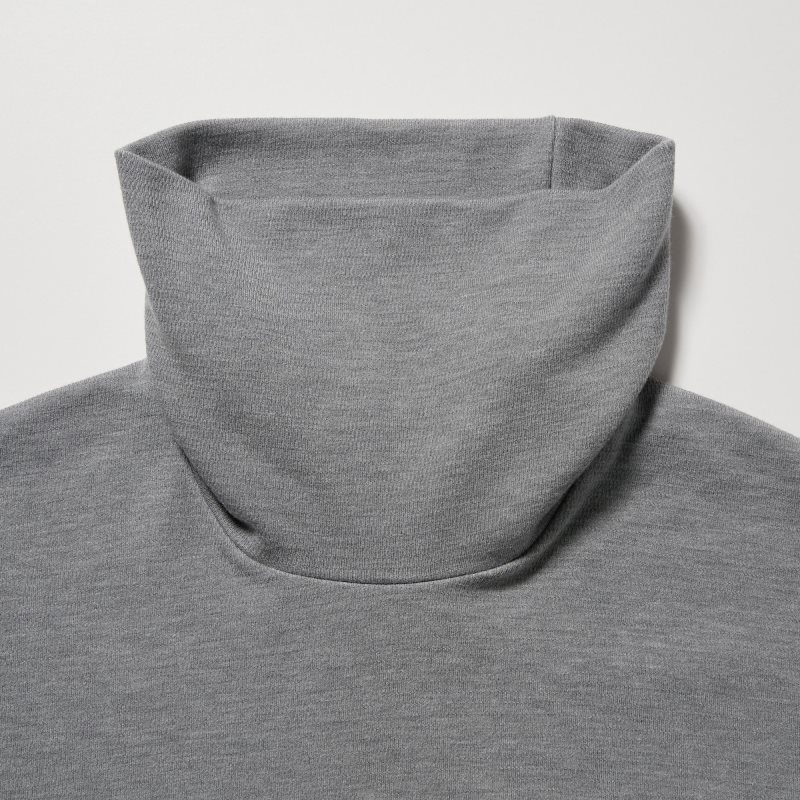Grey Uniqlo Heattech Ultra Warm Turtleneck Long-sleeve Men T Shirts | 1169224