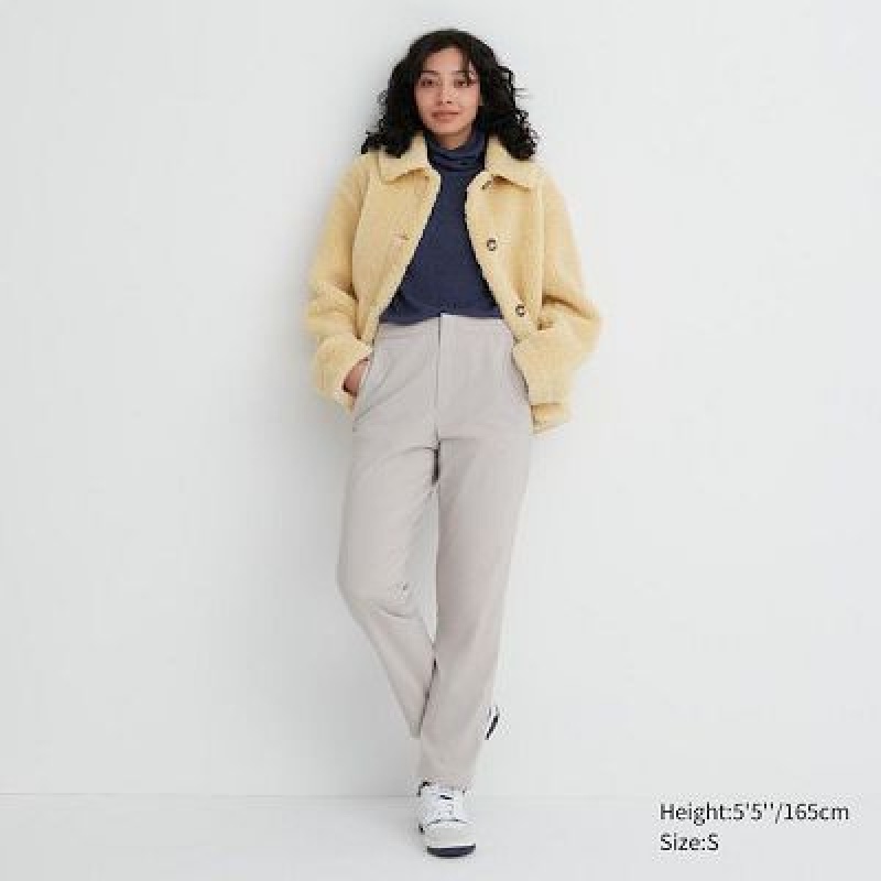 Grey Uniqlo Heattech Warm Lined Women Pants | 7287537