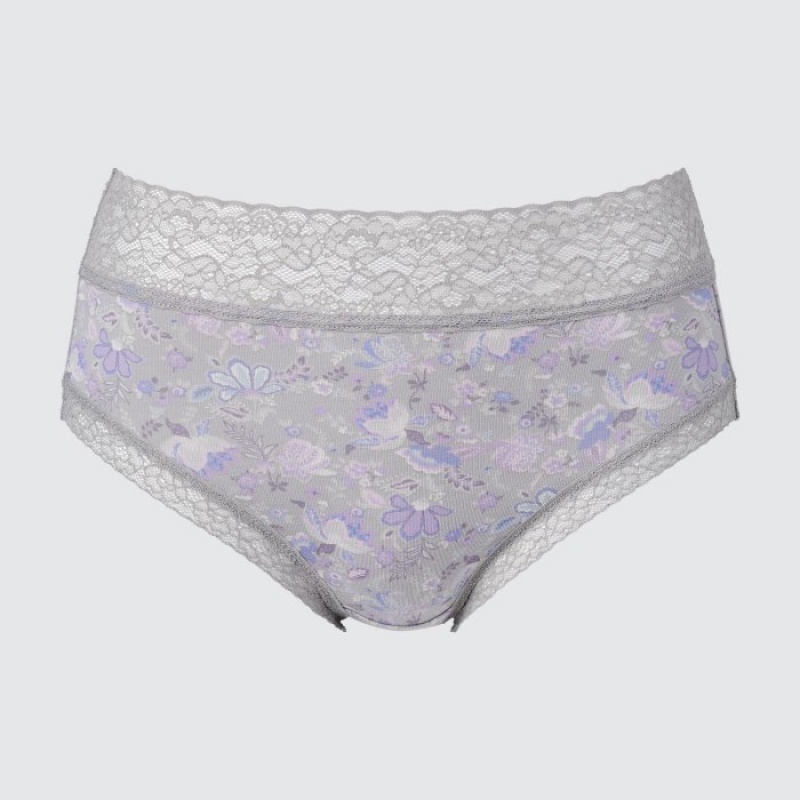 Grey Uniqlo High-Rise Women Briefs | 9897586
