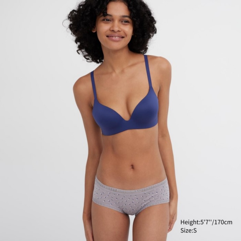 Grey Uniqlo Hip Huggers Women Briefs | 7669671