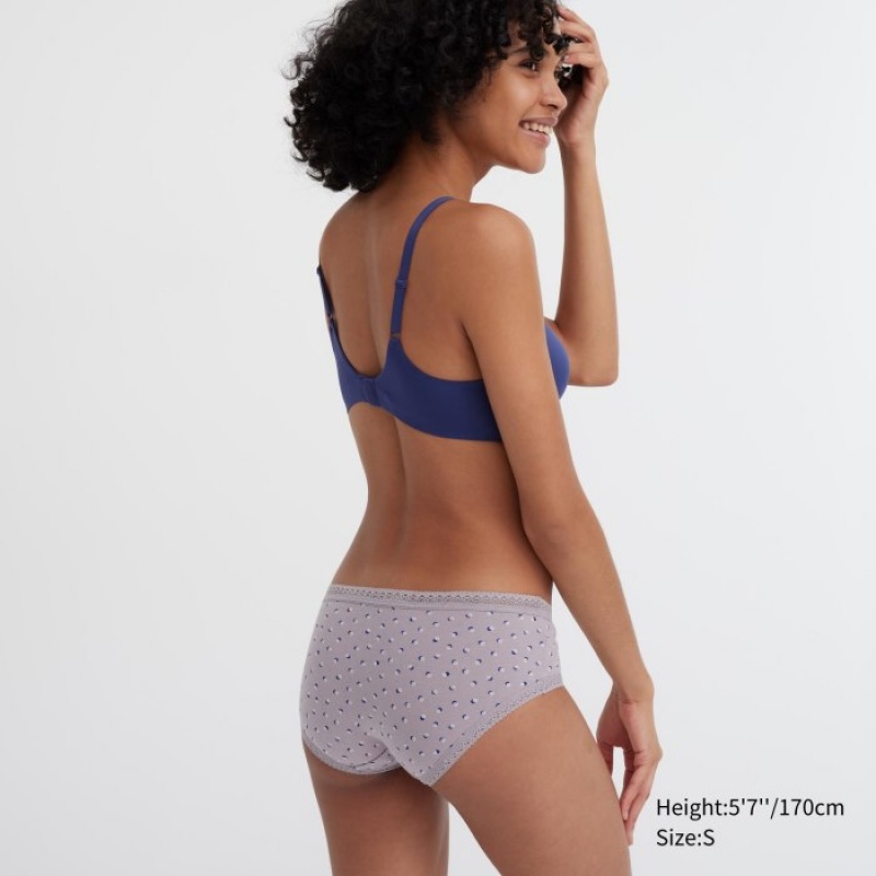 Grey Uniqlo Hip Huggers Women Briefs | 7669671