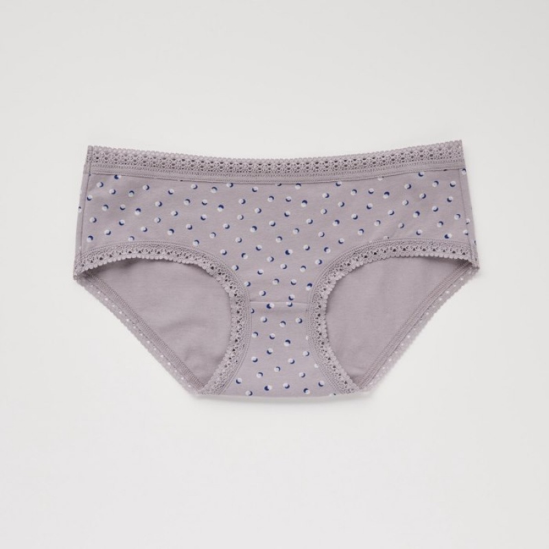 Grey Uniqlo Hip Huggers Women Briefs | 7669671