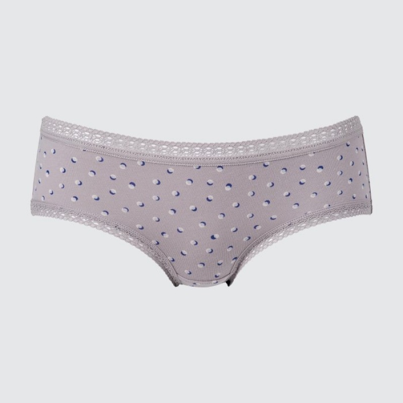 Grey Uniqlo Hip Huggers Women Briefs | 7669671