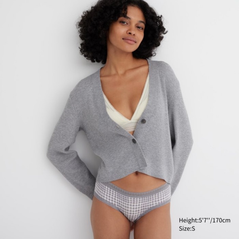 Grey Uniqlo Hip Huggers Women Briefs | 9601067