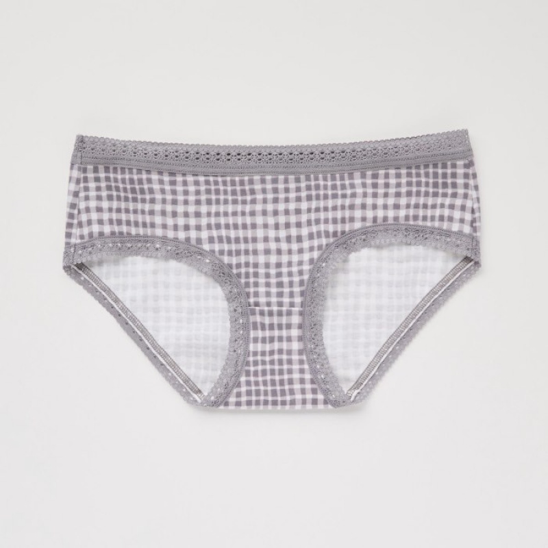 Grey Uniqlo Hip Huggers Women Briefs | 9601067