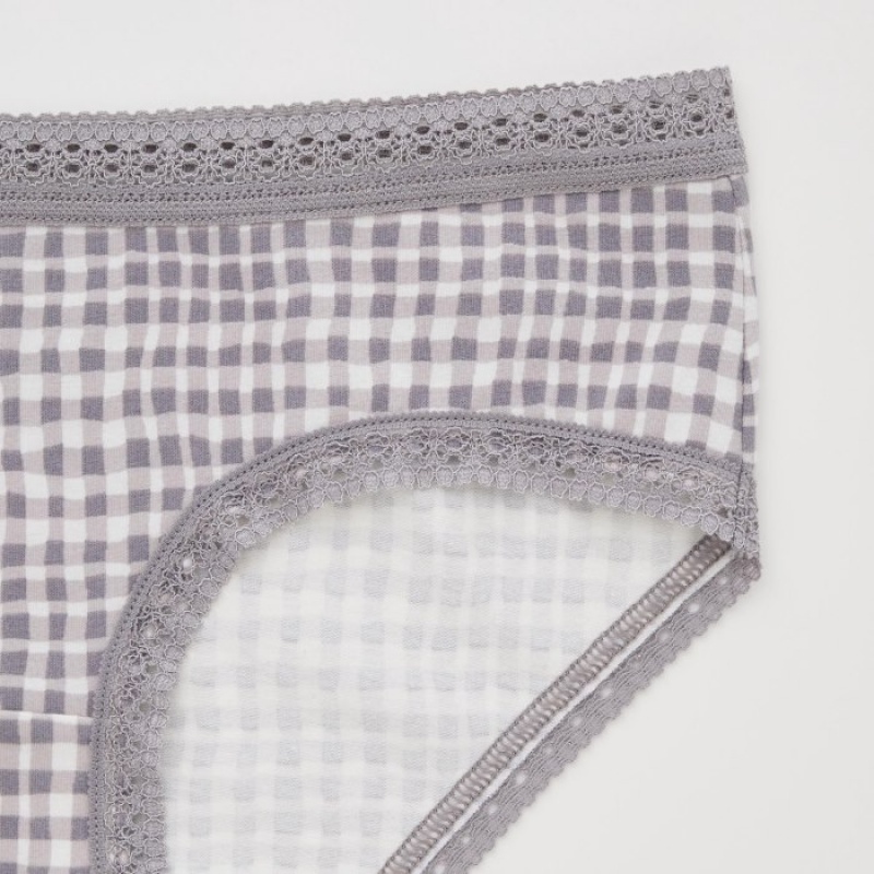 Grey Uniqlo Hip Huggers Women Briefs | 9601067