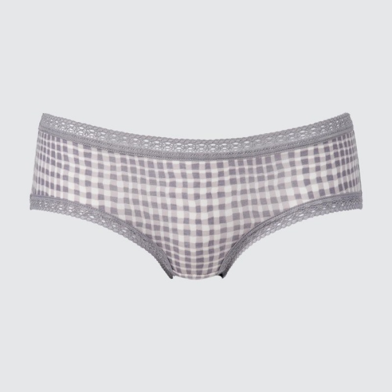 Grey Uniqlo Hip Huggers Women Briefs | 9601067