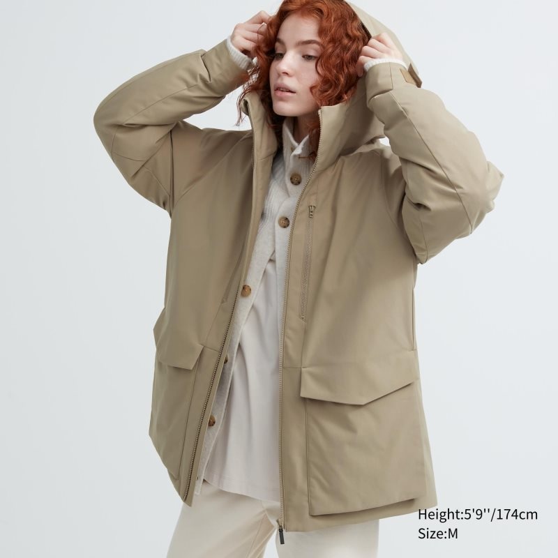 Grey Uniqlo Hybrid Down 3d Cut Men Parka | 2001692