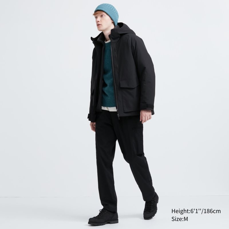 Grey Uniqlo Hybrid Down 3d Cut Men Parka | 2001692