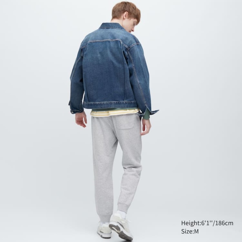 Grey Uniqlo Joggers Men Pants | 6414830