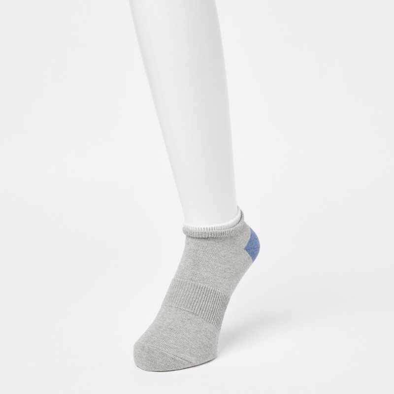 Grey Uniqlo Layered Short Men Socks | 5554461