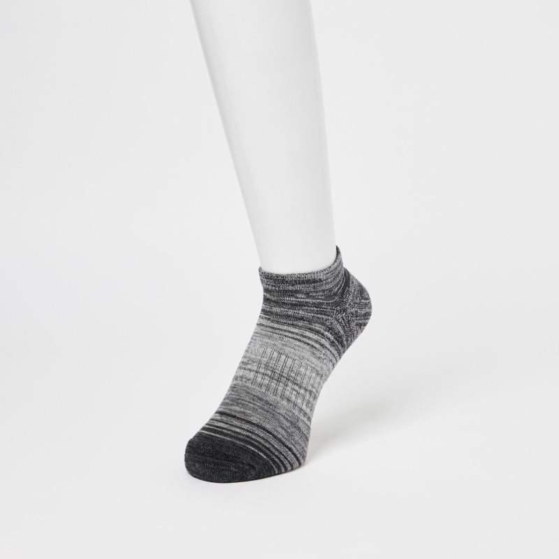 Grey Uniqlo Melange Short Men Socks | 1868599