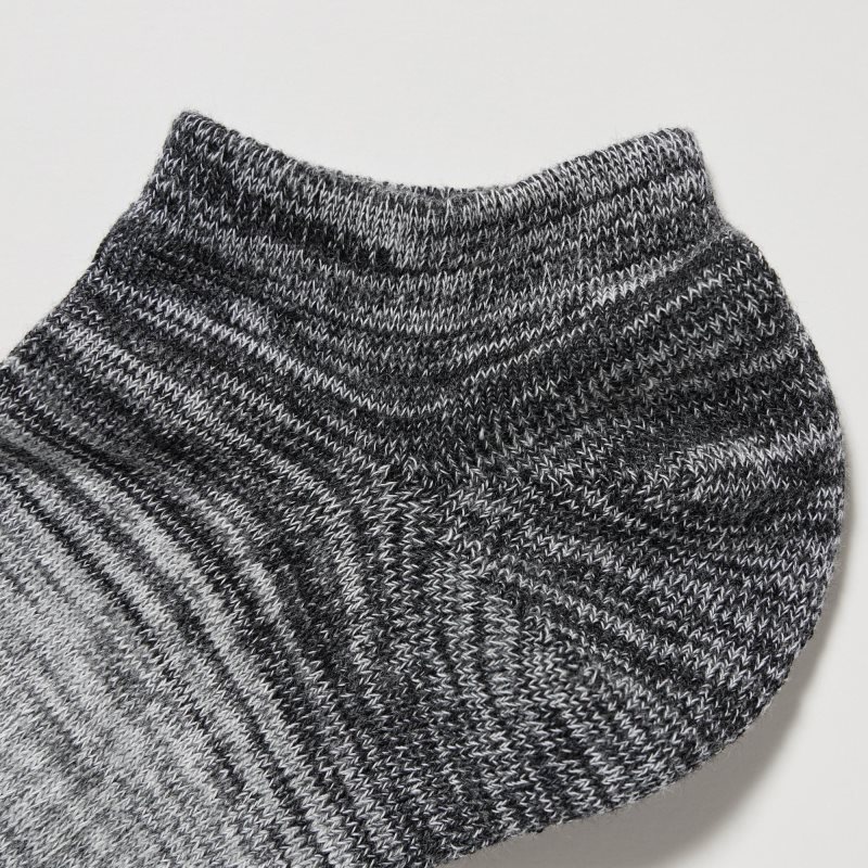 Grey Uniqlo Melange Short Men Socks | 1868599