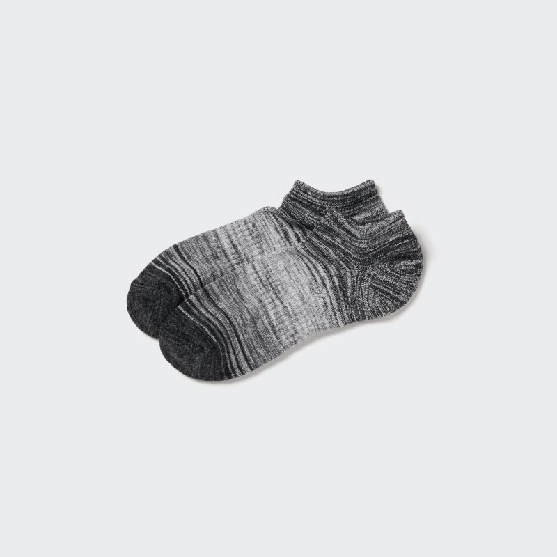 Grey Uniqlo Melange Short Men Socks | 1868599