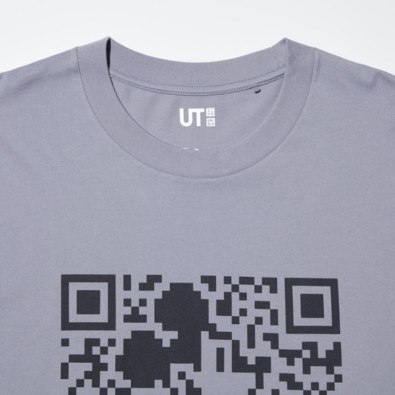 Grey Uniqlo Mickey Stands UT Short Sleeve Women T Shirts | 5565260