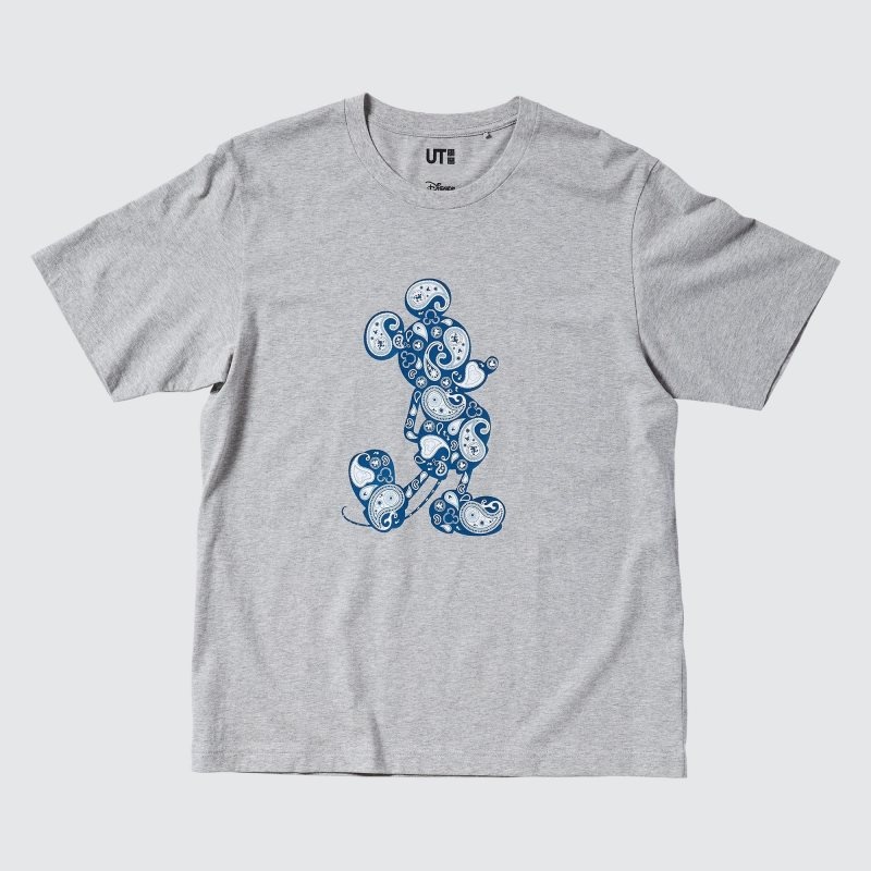 Grey Uniqlo Mickey Stands Ut Short-sleeve Graphic Men T Shirts | 3243393
