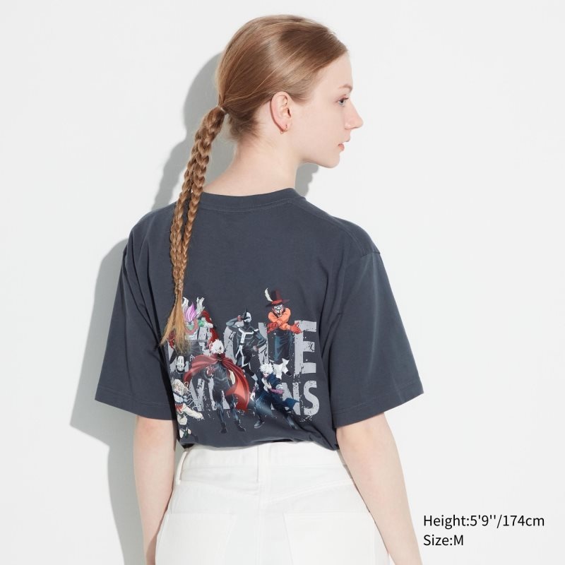 Grey Uniqlo My Hero Academia Ut Short-sleeve Graphic Men T Shirts | 8874487