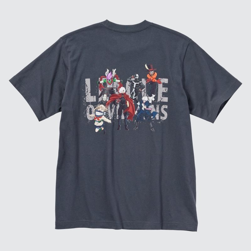 Grey Uniqlo My Hero Academia Ut Short-sleeve Graphic Men T Shirts | 8874487