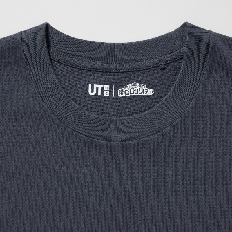 Grey Uniqlo My Hero Academia Ut Short-sleeve Graphic Men T Shirts | 8874487