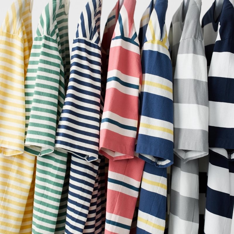 Grey Uniqlo Oversized Striped Half-sleeve Men T Shirts | 4453904
