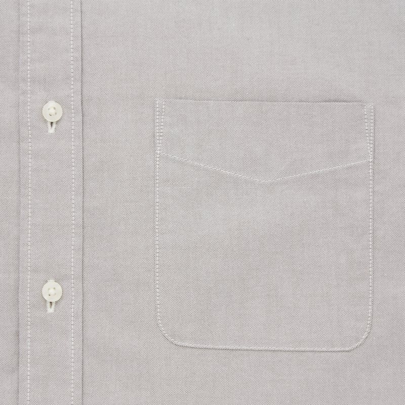 Grey Uniqlo Oxford Slim-fit Long-sleeve Men Shirts | 499614