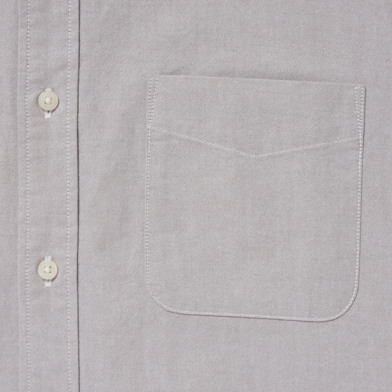Grey Uniqlo Oxford Slim-fit Long-sleeve Men Shirts | 4672354