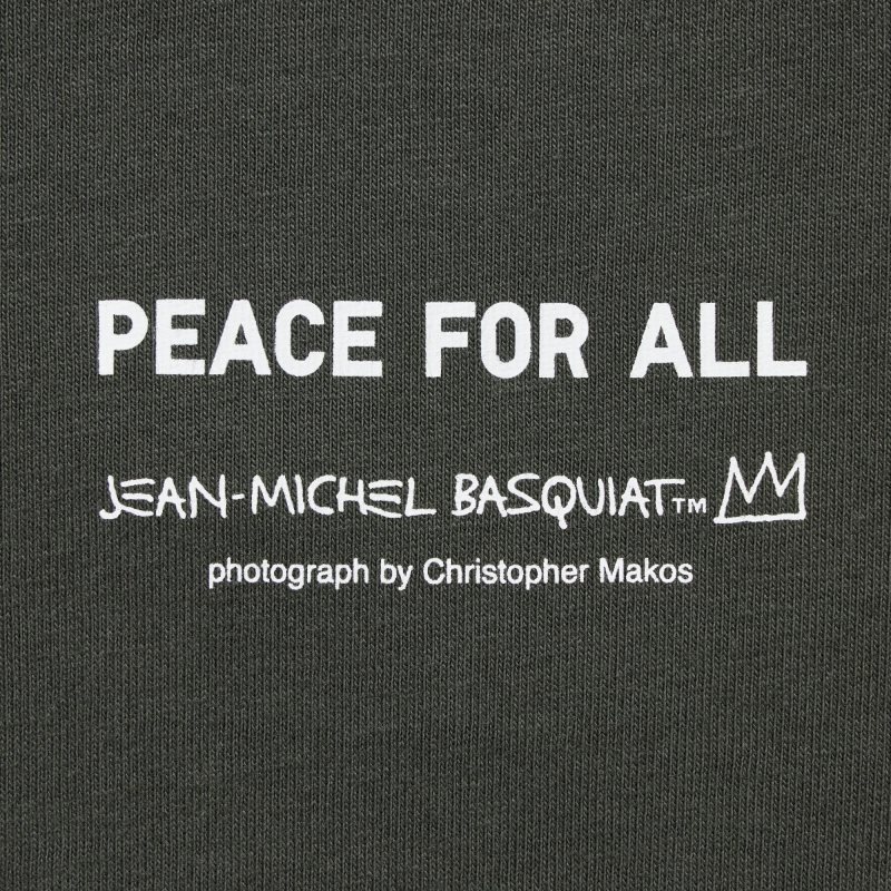 Grey Uniqlo Peace For All Basquiat Short-sleeve Graphic Men T Shirts | 6636380