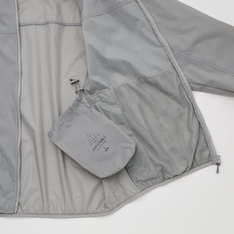 Grey Uniqlo Pocketable Uv Protection 3d Cut Men Parka | 1402906