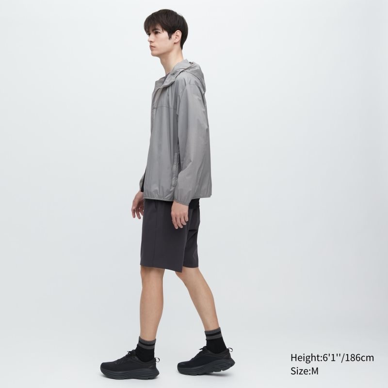 Grey Uniqlo Pocketable Uv Protection 3d Cut Men Parka | 1402906