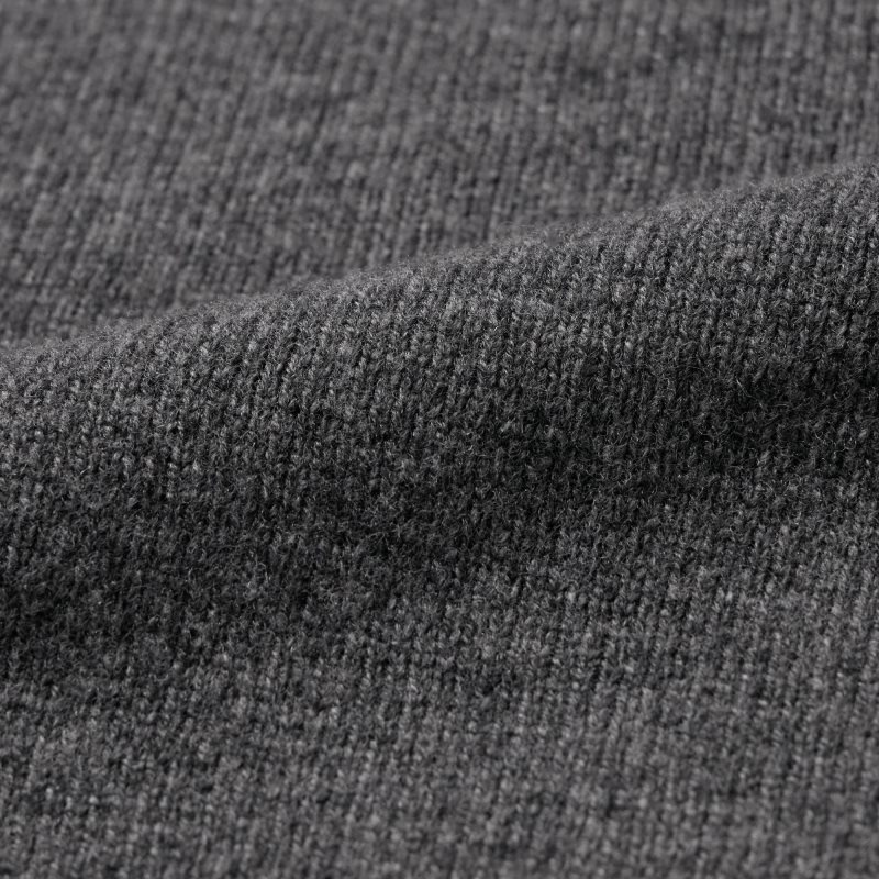 Grey Uniqlo Premium Lambswool Crew Neck Long Sleeve Men Sweaters | 8742869
