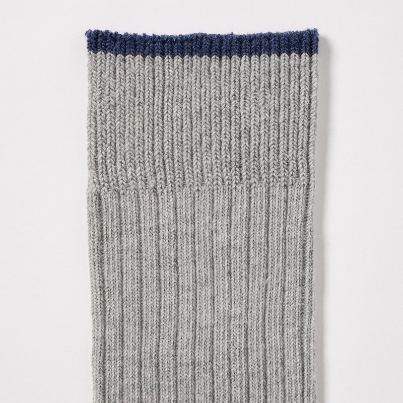 Grey Uniqlo Ribbed Men Socks | 1718524