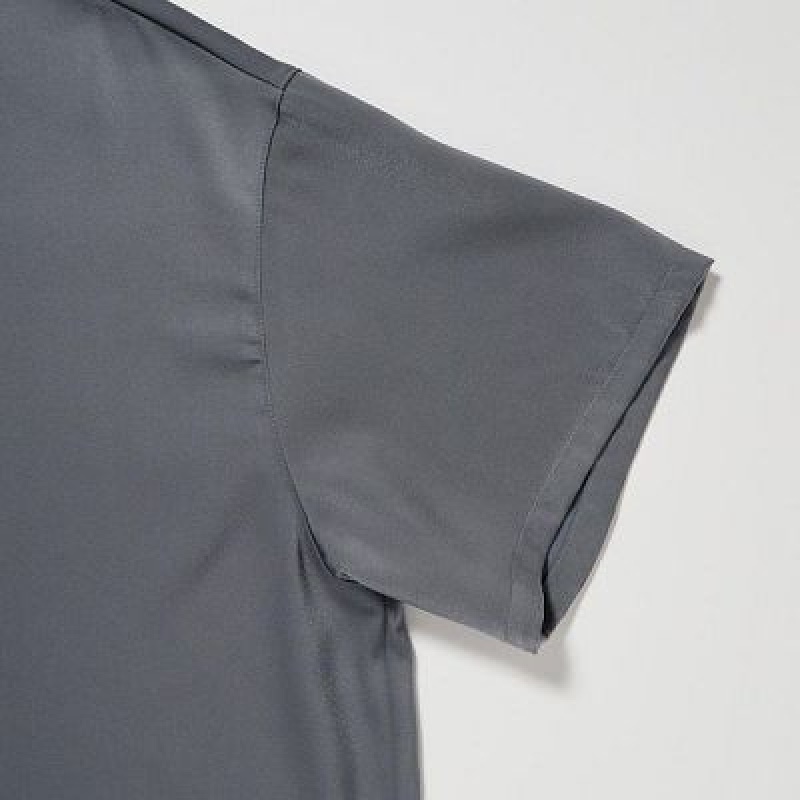 Grey Uniqlo Satin Short-Sleeves Women Pajamas | 1822526
