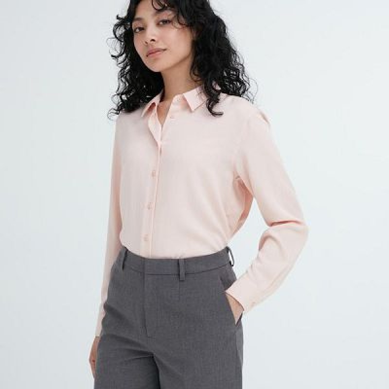 Grey Uniqlo Smart Ankle (2-Way Stretch) Women Pants | 7639509
