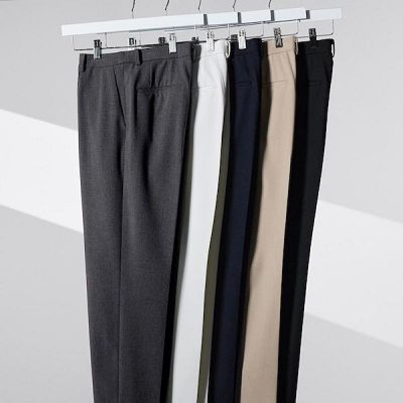Grey Uniqlo Smart Ankle (2-Way Stretch) Women Pants | 7639509